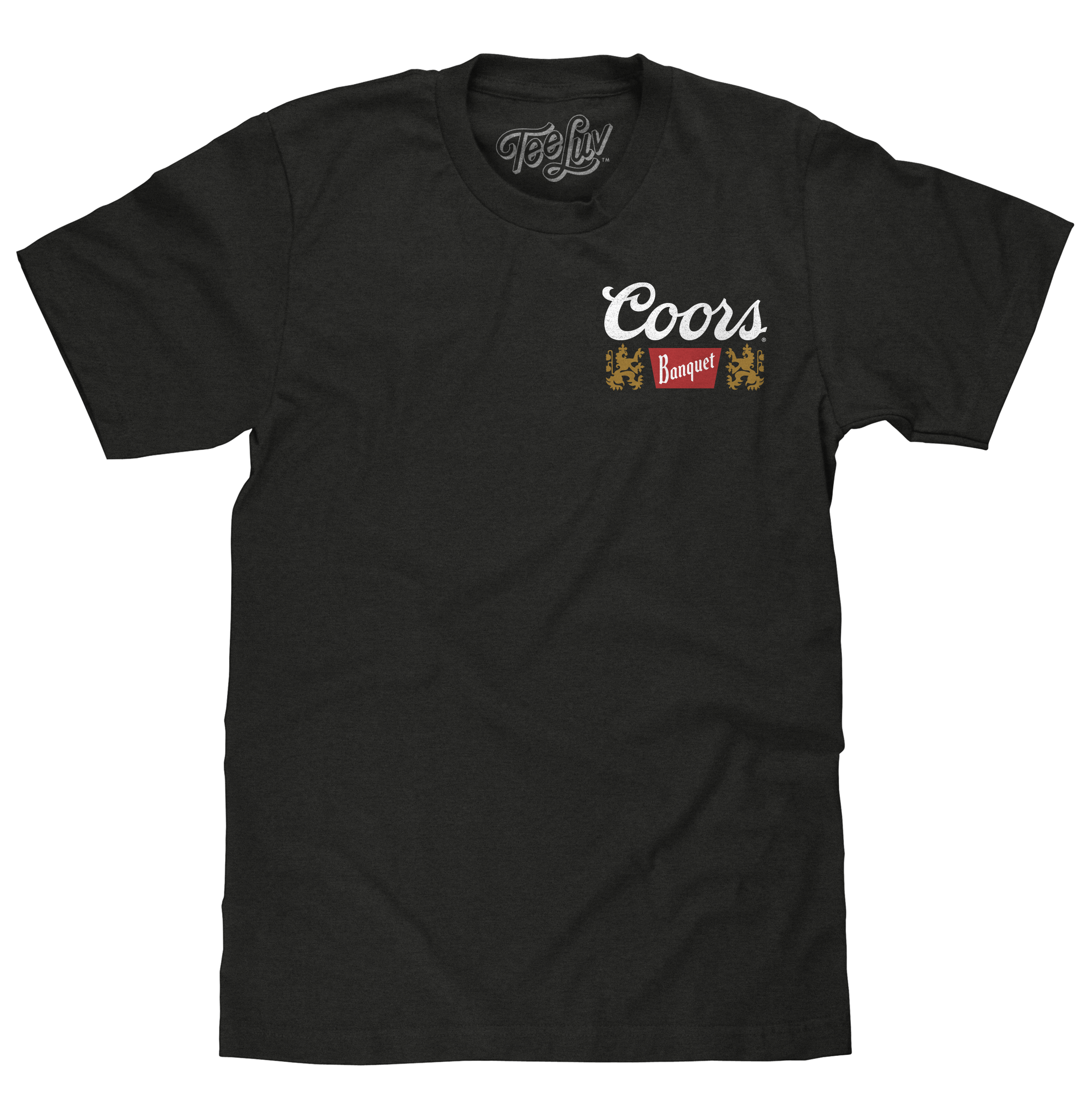 Coors Banquet Golden Colorado Left Chest Front and Back Beer T-Shirt Shirt - Vintage Black